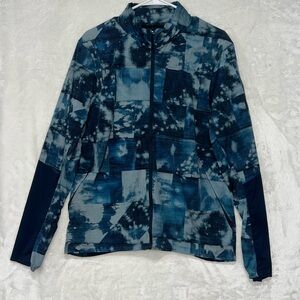 Men’s Lululemon Full Zip Windbreaker Blue Design Medium Lightweight